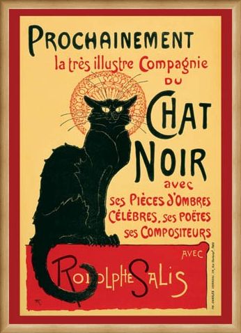 Framed Framed Tournee du Chat Noir (Turn of the Black Cat) - Theophile Alexandre Steinlen