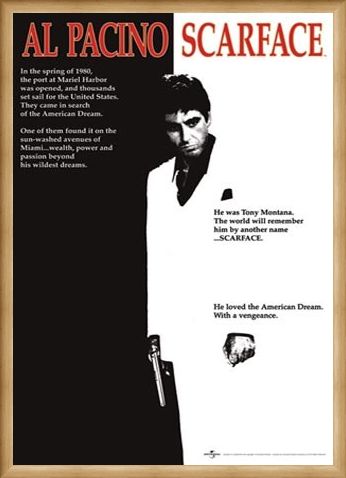 Framed Framed Scarface Movie Score - Al Pacino - Scarface