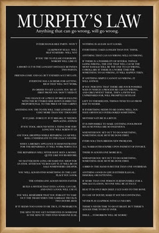 Framed Framed Murphy's Law - Anything that can go wrong, will go wrong