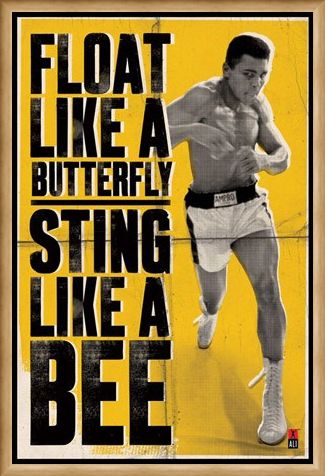 Framed Framed Float Like a Butterfly - Muhammad Ali
