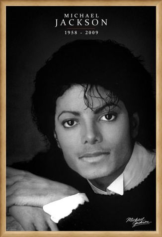 Framed Framed Black and White Portrait - Michael Jackson