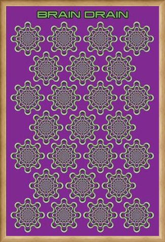 Framed Framed Brain Drain - Optical Illusion