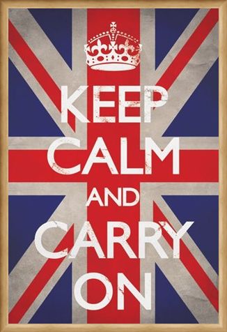Framed Framed Keep Calm Union Jack - Keep Calm and Carry On