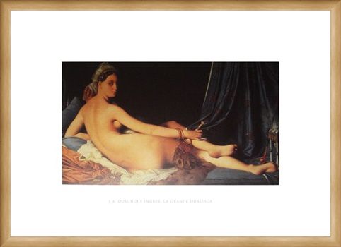 Framed Framed La Grande Odalisca - J A Dominique Ingres