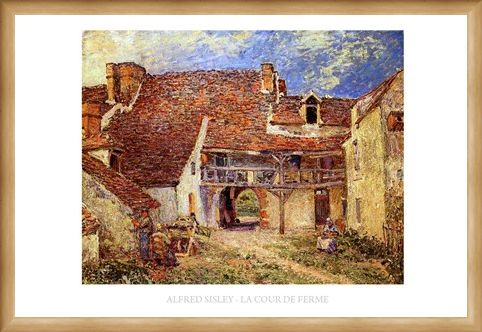 Framed Framed The Farmyard - Alfred Sisley