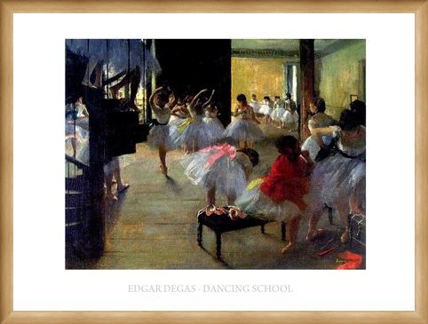 Framed Framed Dancing School - Edgar Degas