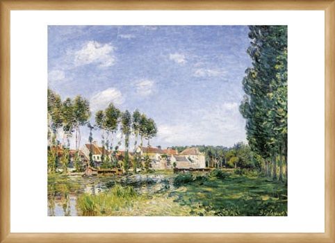 Framed Framed Moret, On the Banks of the Loing - Alfred Sisley