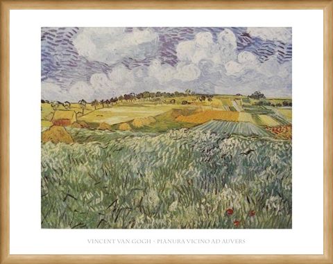 Framed Framed Plains Near Auvers - Vincent Van Gogh