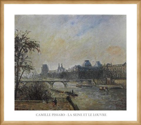 Framed Framed The Seine and The Louvre - Camille Pissaro