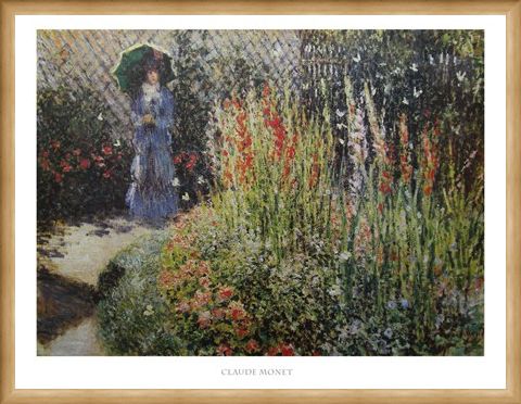 Framed Framed Gladioli - Claude Monet