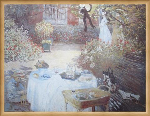 Framed Framed Lunch At Parigi - Claude Monet