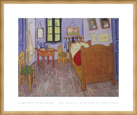 Framed Framed The Artist's Bedroom at Arles 1889 - Vincent Van Gogh