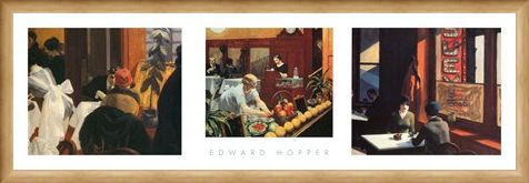 Framed Framed American Realism Triptych - Edward Hopper
