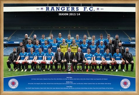 Framed Framed Team Photo 2013/14 - Rangers Football Club