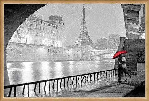 Framed Framed Parisian Kiss - Paris