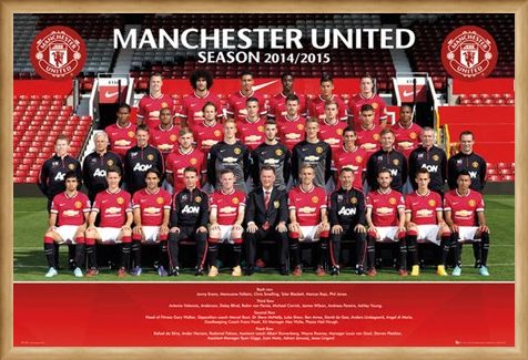 Framed Framed Team Photo - Manchester United 2014/15