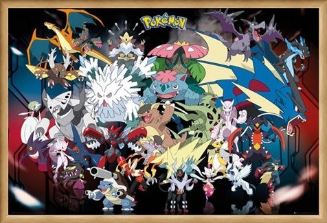 Framed Framed Mega Evolutions - Pokemon