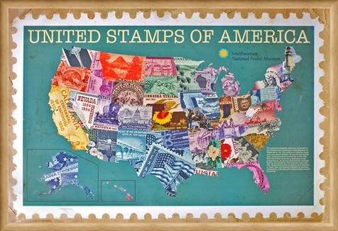 Framed Framed United Stamps Of America - The Smithsonian Institute