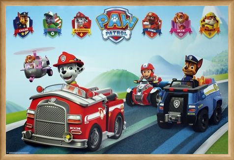 Framed Framed Puppy Vehicles - Paw Patrol