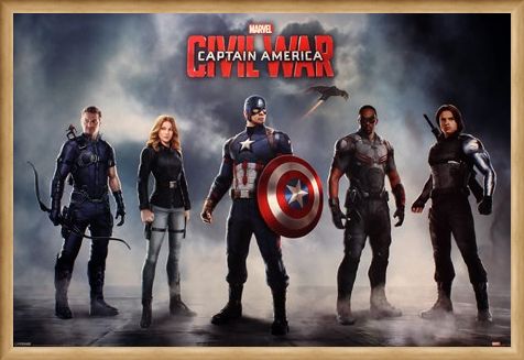Framed Framed Team Stars and Stripes - Captain America Civil War