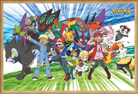 Framed Framed Travelling Party - Pokémon