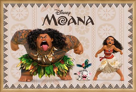 Framed Framed Moana and Maui - Moana