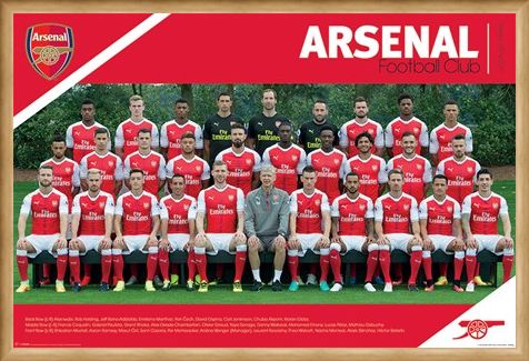 Framed Framed Team Photo 2016/2017 - Arsenal FC