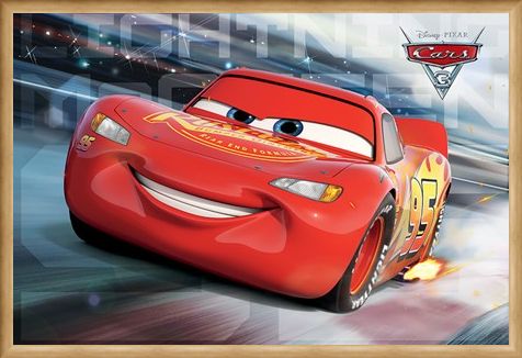 Framed Framed Lighting McQueen - Race Time - Cars 3