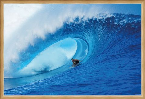 Framed Framed Riding The Wave - A Deep Blue View