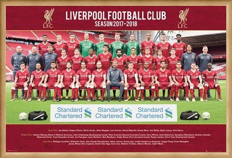 Framed Framed Photo 17-18 - Liverpool Team