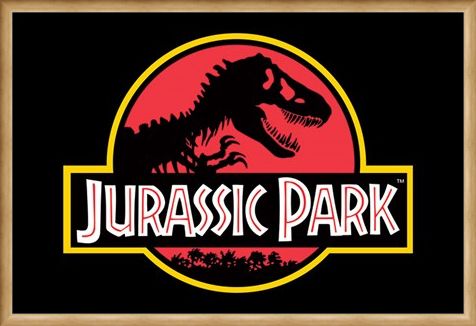Framed Framed Movie Logo - Jurassic Park
