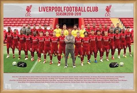 Framed Framed Team Photo 18-19 - Liverpool