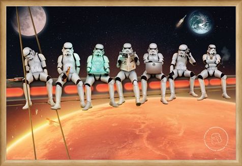 Framed Framed Stormtroopers On Girders - Lunch Break
