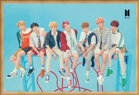 Framed Framed Blue - BTS K-Pop