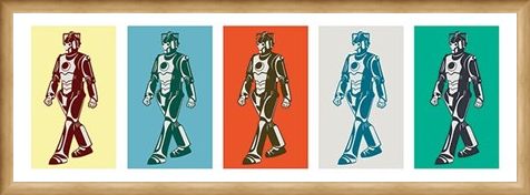 Framed Framed Pop Art Style Cybermen - Doctor Who