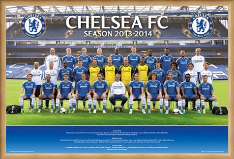 Framed Framed Team Photo 2013/14 - Chelsea Football Club