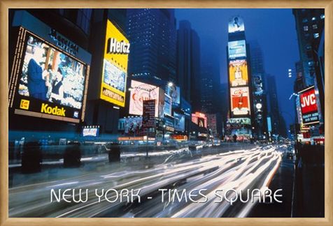 Framed Framed Neon Panorama - New York City