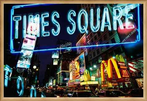Framed Framed Neon Times Square - New York Night