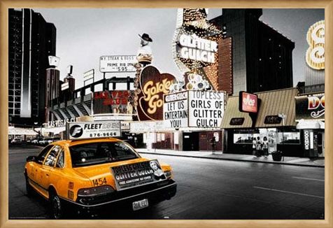 Framed Framed Glitter Gulch - Streets of Vegas