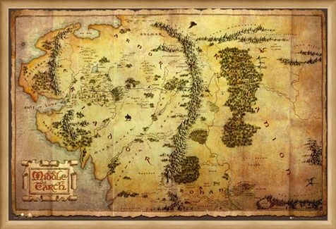 hobbit kingdom of middle earth map