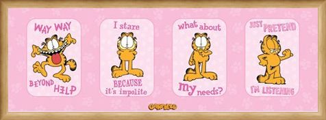 Framed Framed Cheeky Comic Cat - Garfield