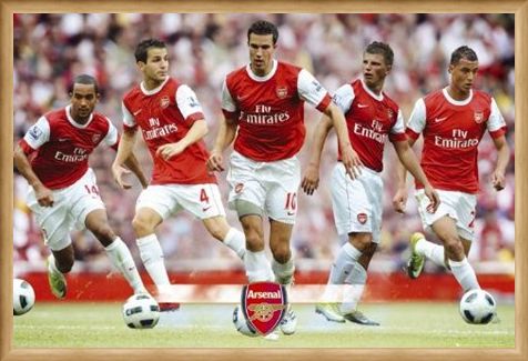 Framed Framed The Gunners Star Players - Arsenal Football Club