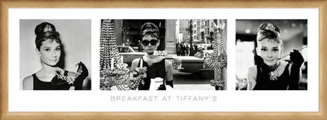 Framed Framed Breakfast At Tiffany's Tryptich - Audrey Hepburn