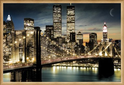 Framed Framed Twinkling Lights - Manhattan, New York City