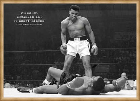Framed Framed Muhammad Ali vs. Sonny Liston - Muhammad Ali