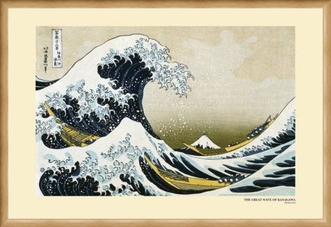 Framed Framed The Great Wave off Kanagawa, 1831-33 - Katsushika Hokusai