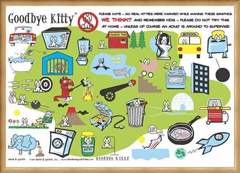 Framed Framed Goodbye Kittie Collage - David & Goliath Characters