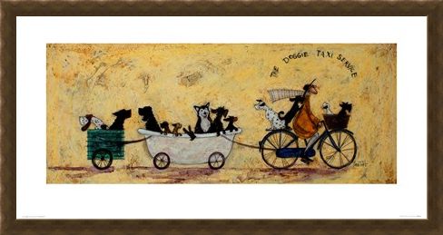 Framed Framed The Doggie Taxi Service - Sam Toft