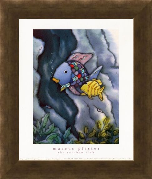 Framed Framed Rainbow Fish and The Little Striped Fish - Marcus Pfister