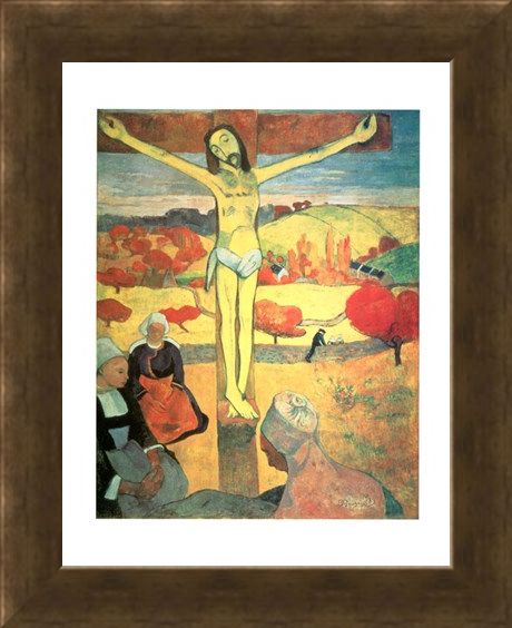 Framed Framed Yellow Christ - Paul Gauguin
